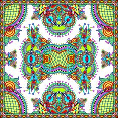 Traditional ornamental floral paisley bandanna N43