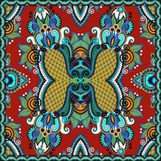 Traditional ornamental floral paisley bandanna N44