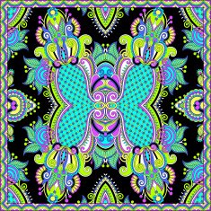 Traditional ornamental floral paisley bandanna N46