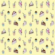 Cute Hand drawn Party Pattern Seamless