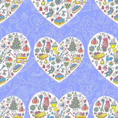 Tea party pattern background N6