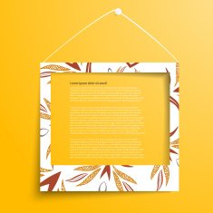 Vector white frames on the yellow wall N4