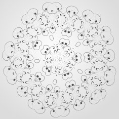 Vector Elegant background with lace ornament N61