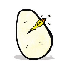 cartoon hatching egg
