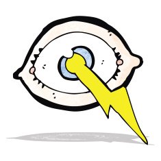 cartoon lighting strike eye