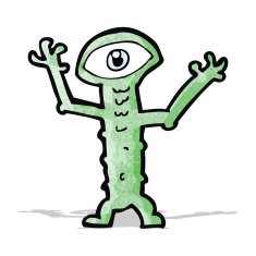 cartoon funny little monster N10