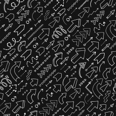 Seamless background of doodle arrows N2