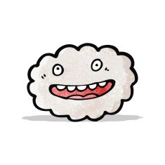happy cartoon cloud