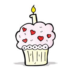 cartoon cupcake N12