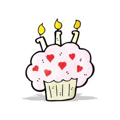 cartoon cupcake N14