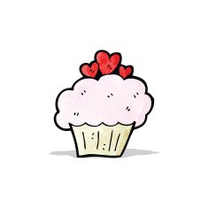 cartoon cupcake N15