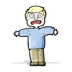 cartoon frightened man N3