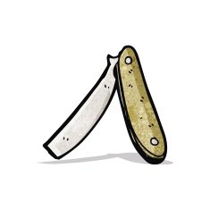 cartoon cut throat razor N3