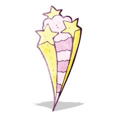 cartoon shooting stars decoration