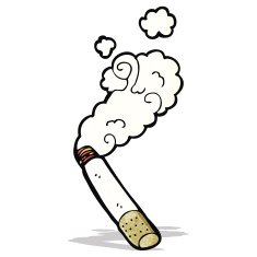 Cartoon Smoking Cigarette N5