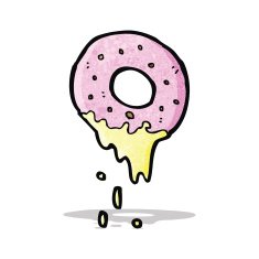 cartoon pink doughnut N5