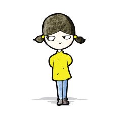 cartoon annoyed girl