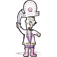 cartoon pink pirate