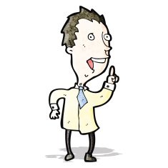 cartoon man with idea N7