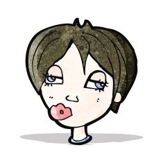cartoon confused woman N21
