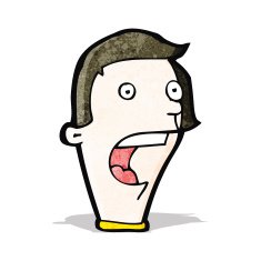 cartoon gasping man