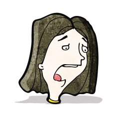shocked woman cartoon