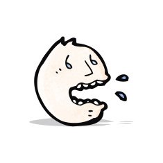 stressed face cartoon symbol