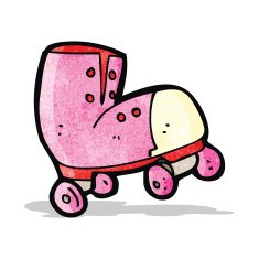 cartoon roller boot