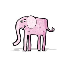 cartoon pink elephant N2