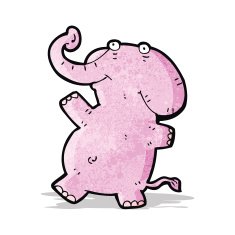 cartoon pink elephant N3