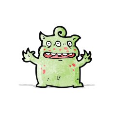funny little monster cartoon N10