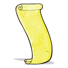 decorative scroll banner cartoon