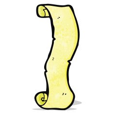 decorative scroll banner cartoon N5