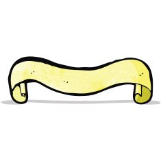 decorative scroll banner cartoon N6