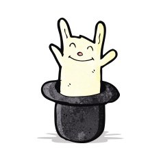rabbit in hat cartoon