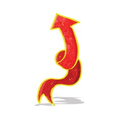 cartoon glowing arrow N2