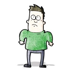 Cartoon Man Shrugging Shoulders N5