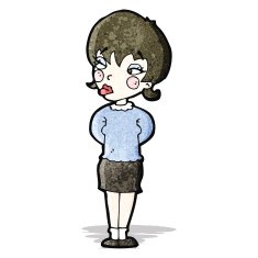 cartoon annoyed woman N3