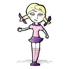 cartoon blond vampire girl