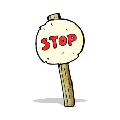 Cartoon Stop Sign N26