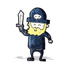 Cartoon Pirate Captain N7