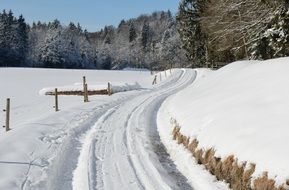 snow country road