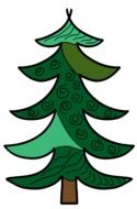 Green fir tree clipart