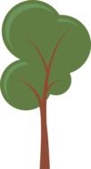 drawing of a green tree on a white background