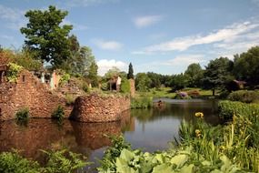 consall hall gardens water landscape