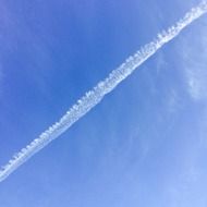 Condensation trail on a sky