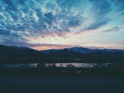 landscape sunset dusk sky clouds