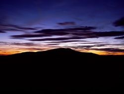 splendiferous silhouette mountain sunset