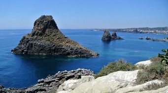 landscape of unusual beauty cyclopean isles in sicily