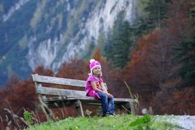 autumn hiking girl